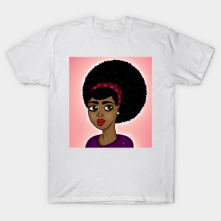 Black girl art digital art drawing T-Shirt